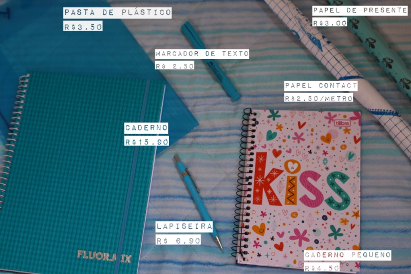 material escolar preço Como personalizar caderno