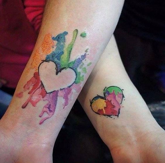 tatuagem-mãe-e-filhas-coração